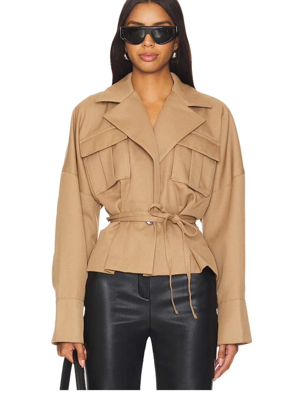 NWT Revolve Camila Coelho Mari Jacket in Dark Taupe